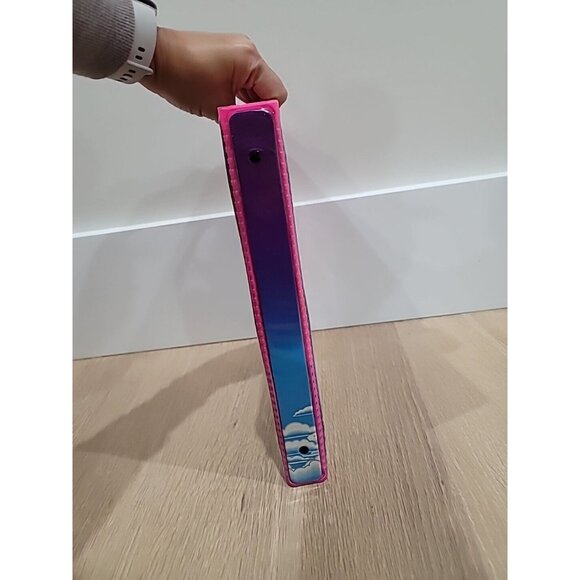 Vtg Lisa Frank 3 Ring Binder Pink Rainbow Rose Butterfly 90s - Picture 5 of 11